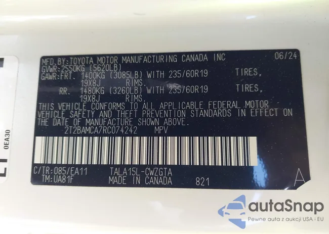 2T2BAMCA7RC074242: 42220864