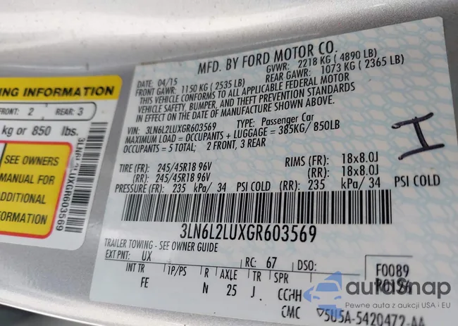 3LN6L2LUXGR603569: 42220243