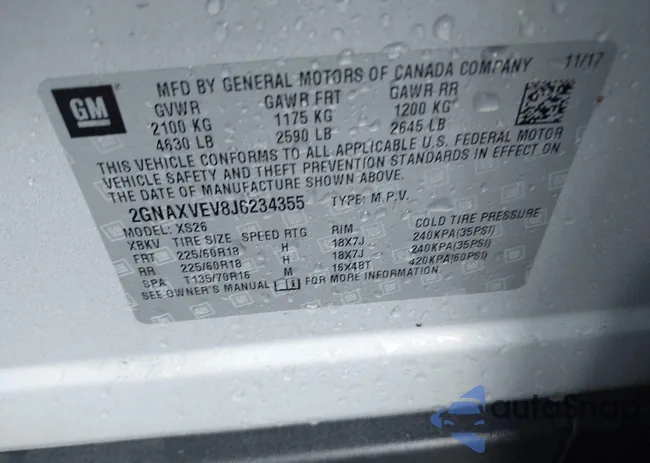 2GNAXVEV8J6234355: 42220396