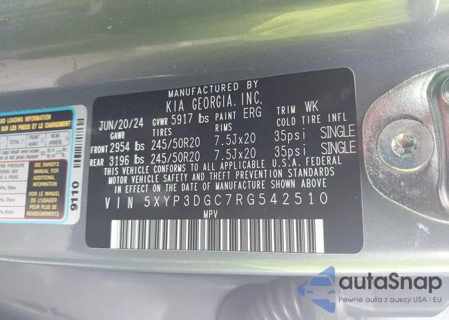 5XYP3DGC7RG542510: 42221416