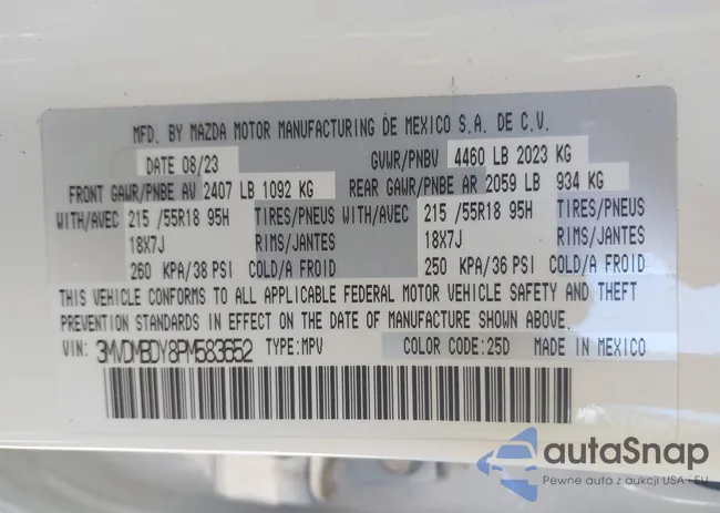 3MVDMBDY8PM583652: 42221466