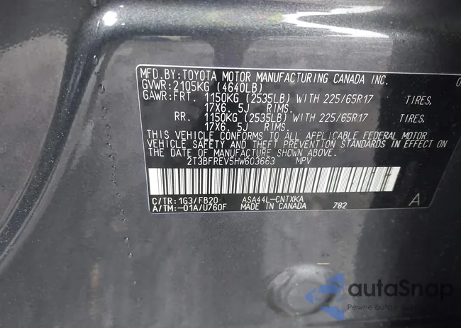 2T3BFREV5HW603663: 42221653