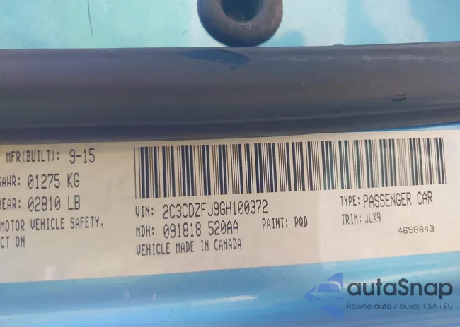 2C3CDZFJ9GH100372: 42221915