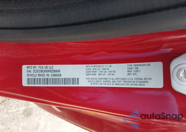 2C3CDBCK6RR206649: 42221962