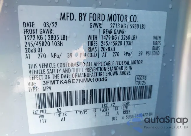 3FMTK4SE7NMA10046: 42221973