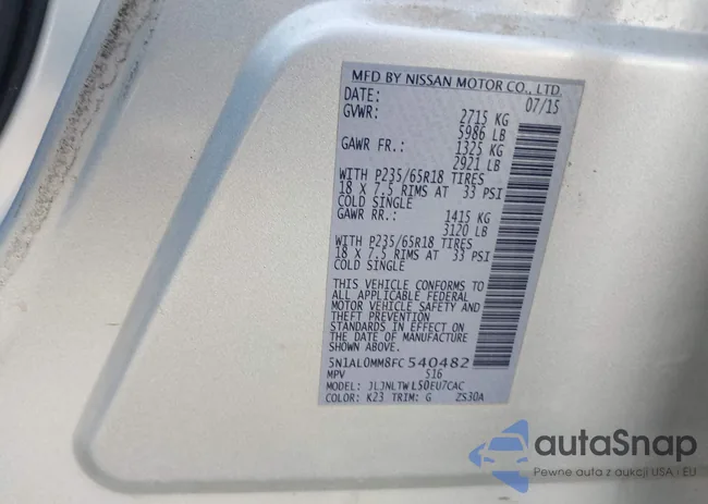 5N1AL0MM8FC540482: 42221982