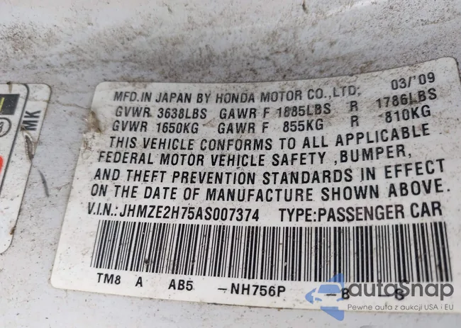 JHMZE2H75AS007374: 42221056