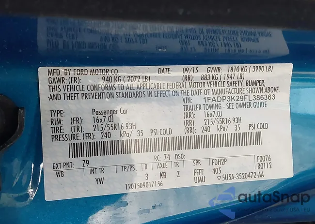 1FADP3K29FL386363: 42221286