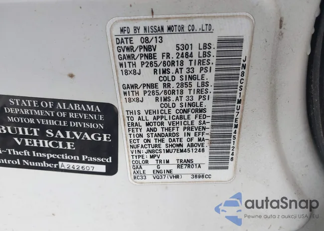 JN8CS1MU7EM451246: 42221306