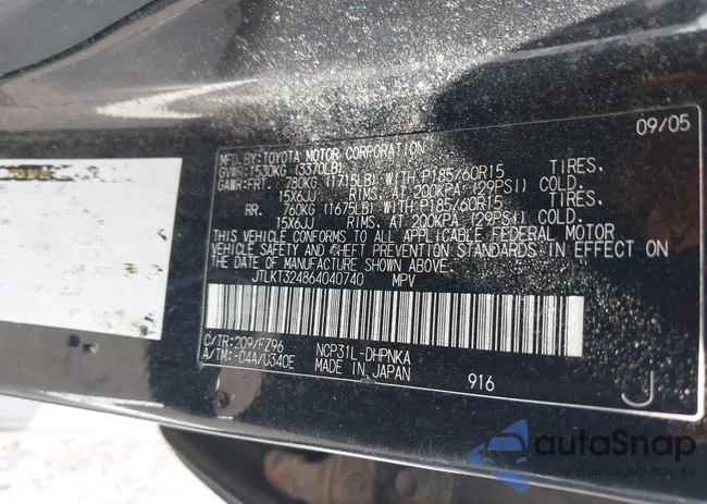 JTLKT324864040740: 42222443