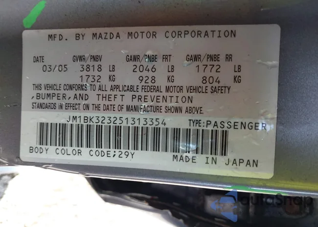 JM1BK323251313354: 42222699