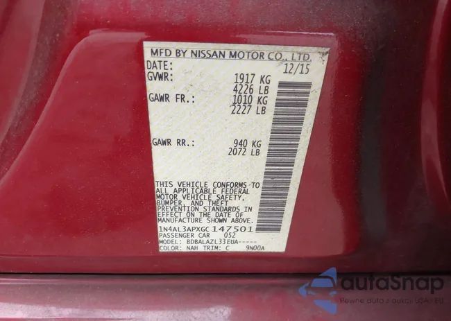 1N4AL3APXGC147501: 42222827