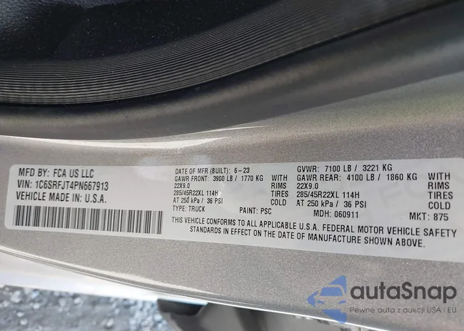 1C6SRFJT4PN667913: 42223411