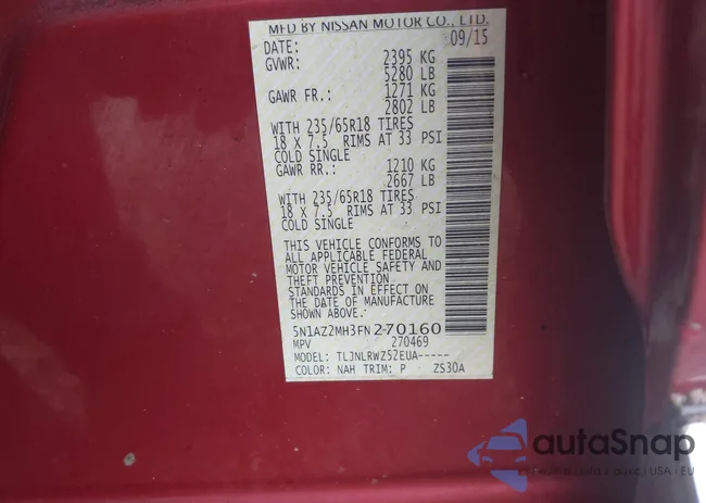 5N1AZ2MH3FN270160: 42223696