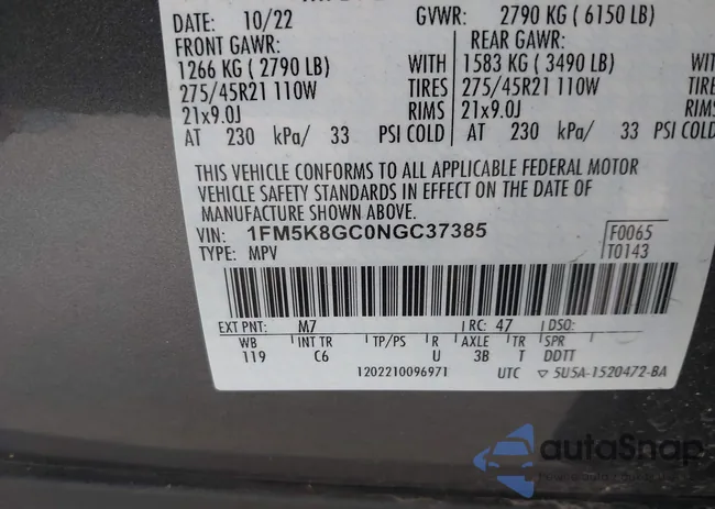 1FM5K8GC0NGC37385: 42223809