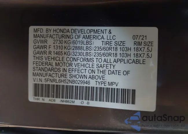 5FNRL6H52NB029946: 42223902