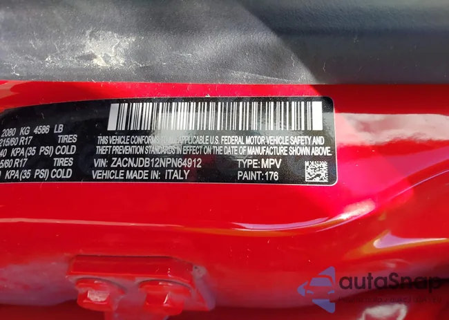 ZACNJDB12NPN64912: 42223942