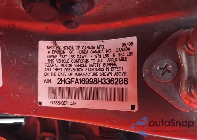 2HGFA16998H336208: 42223973