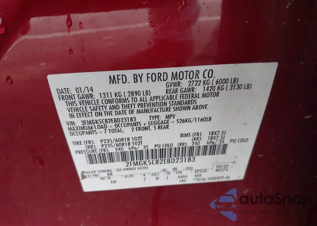 2FMGK5C82EBD23183: 42223191