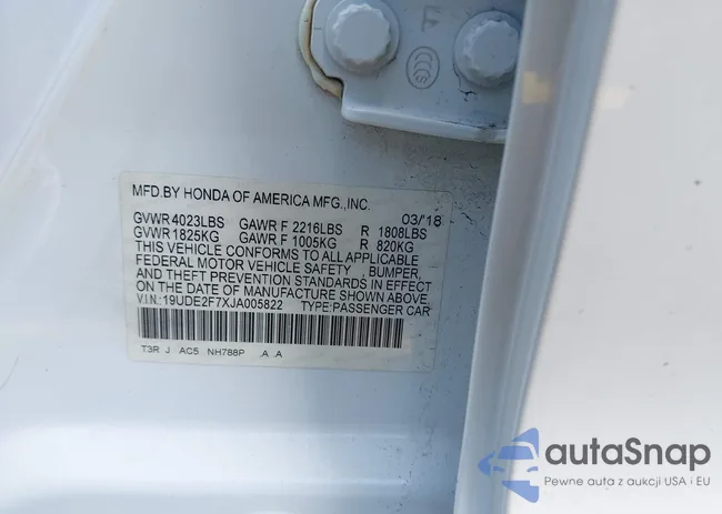 19UDE2F7XJA005822: 42224422