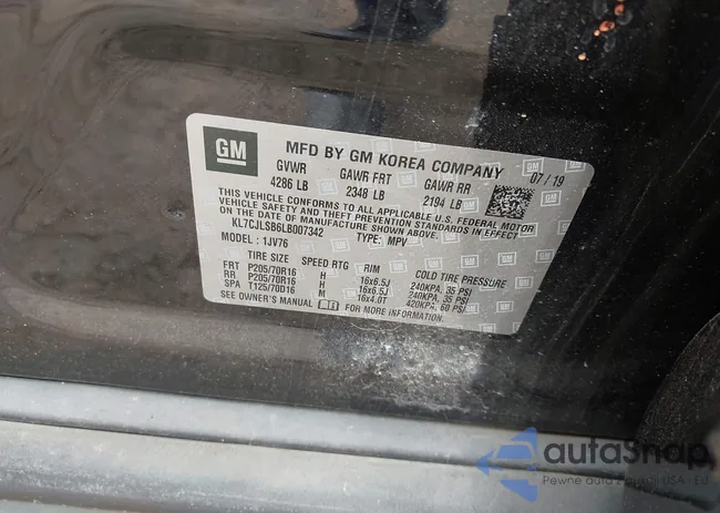 KL7CJLSB6LB007342: 42224433