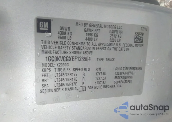 1GC0KVCGXEF123504: 42224449