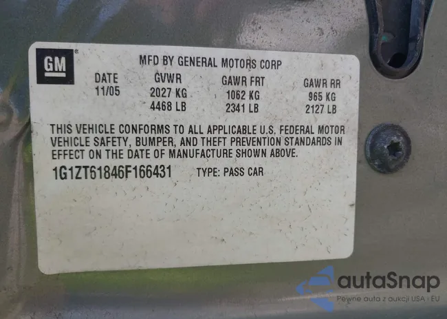 1G1ZT61846F166431: 42224464