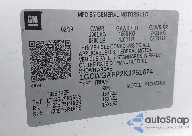 1GCWGAFP2K1251874: 42224489