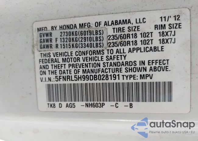 5FNRL5H99DB028191: 42224589