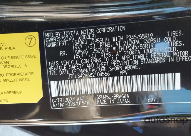 JTEES42A882104566: 42224610