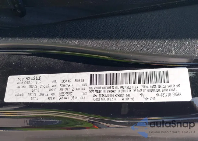 1C4BJWDG8GL329912: 42224625