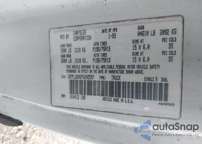 1B7FL26X5PS202557: 42224806