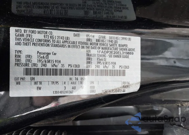 1FADP3E20EL319869: 42224866