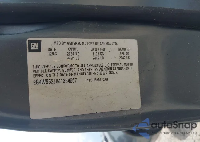 2G4WS52J841254567: 42224996