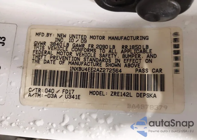 1NXBU4EE2AZ272564: 42224049