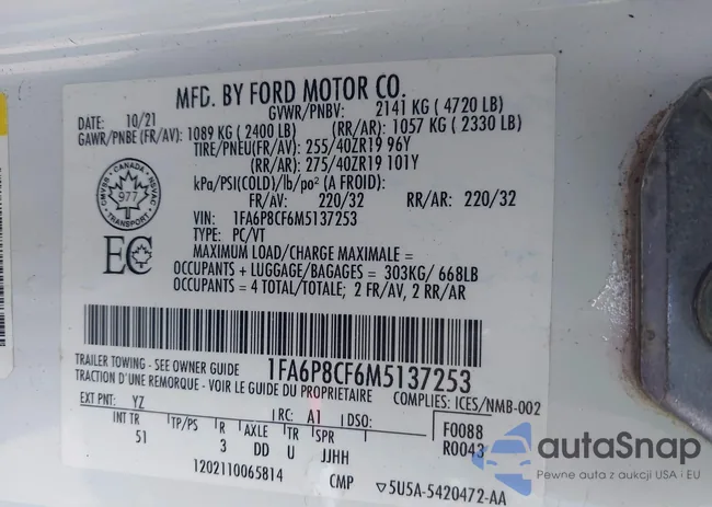 1FA6P8CF6M5137253: 42224111