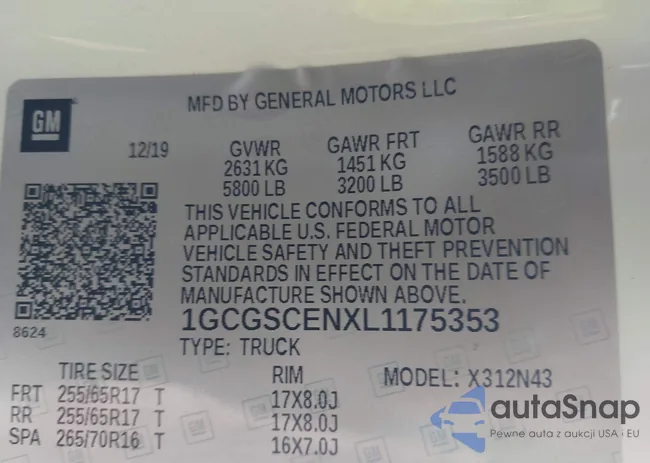 1GCGSCENXL1175353: 42224175