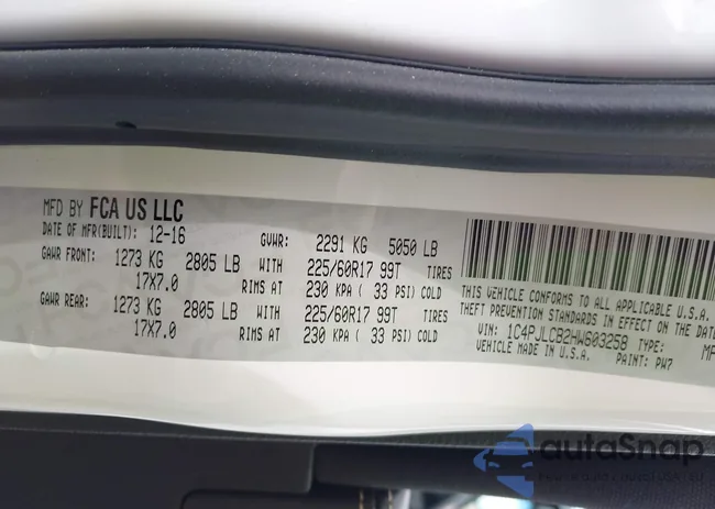 1C4PJLCB2HW603258: 42224183