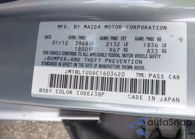 JM1BL1UG6C1603420: 42224234