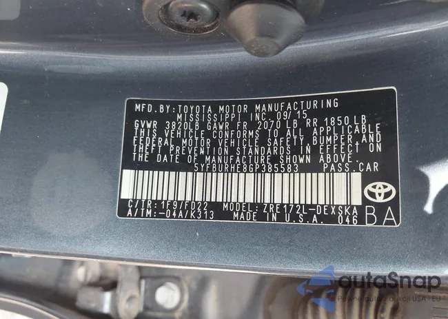 5YFBURHE8GP385583: 42225415