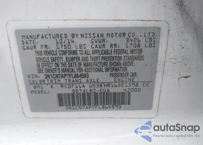 3N1CN7AP7FL864593: 42225449