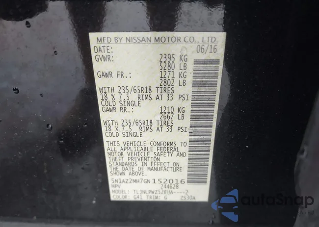 5N1AZ2MH7GN152016: 42225476