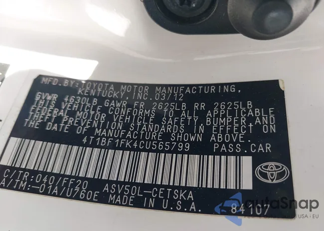 4T1BF1FK4CU565799: 42225817