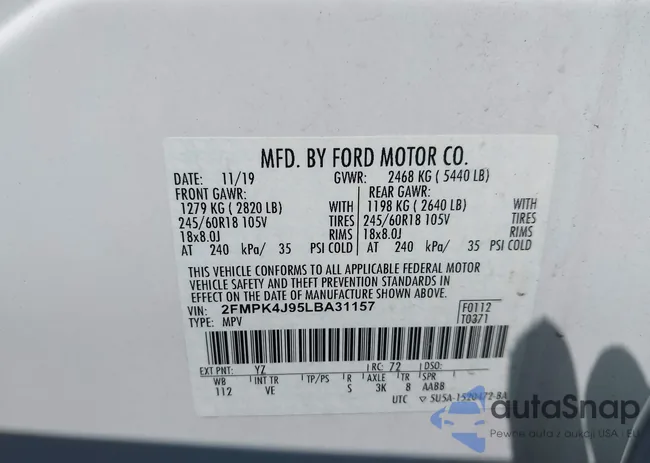 2FMPK4J95LBA31157: 42225863