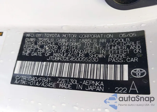 JTDBR32E450055230: 42225891