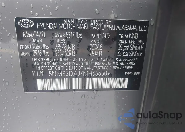 5NMS3DAJ7MH366509: 42226004