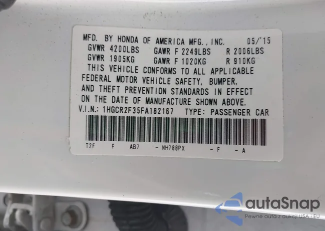 1HGCR2F35FA182167: 42225285