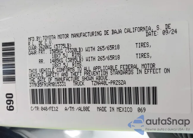 3TMKB5FN1RM015331: 42225305