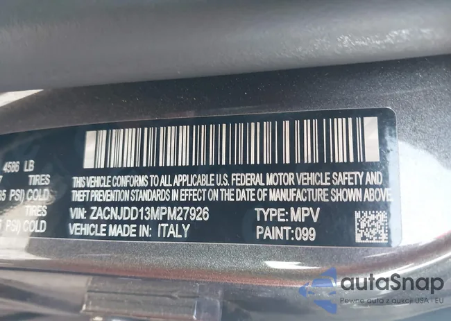 ZACNJDD13MPM27926: 42226469