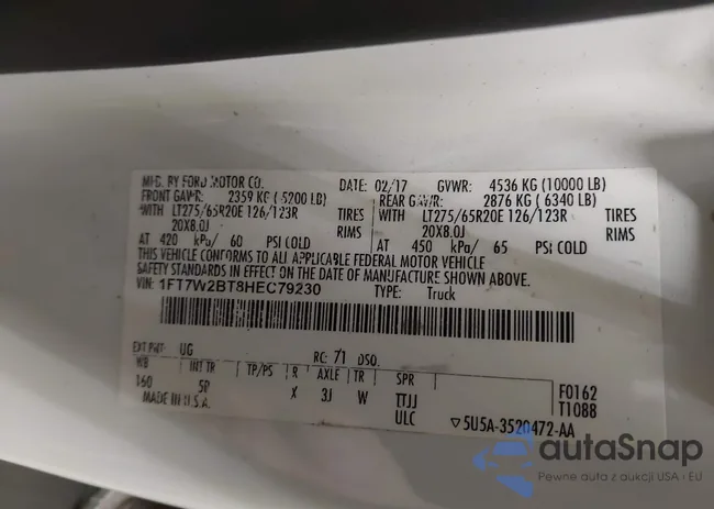 1FT7W2BT8HEC79230: 42226739